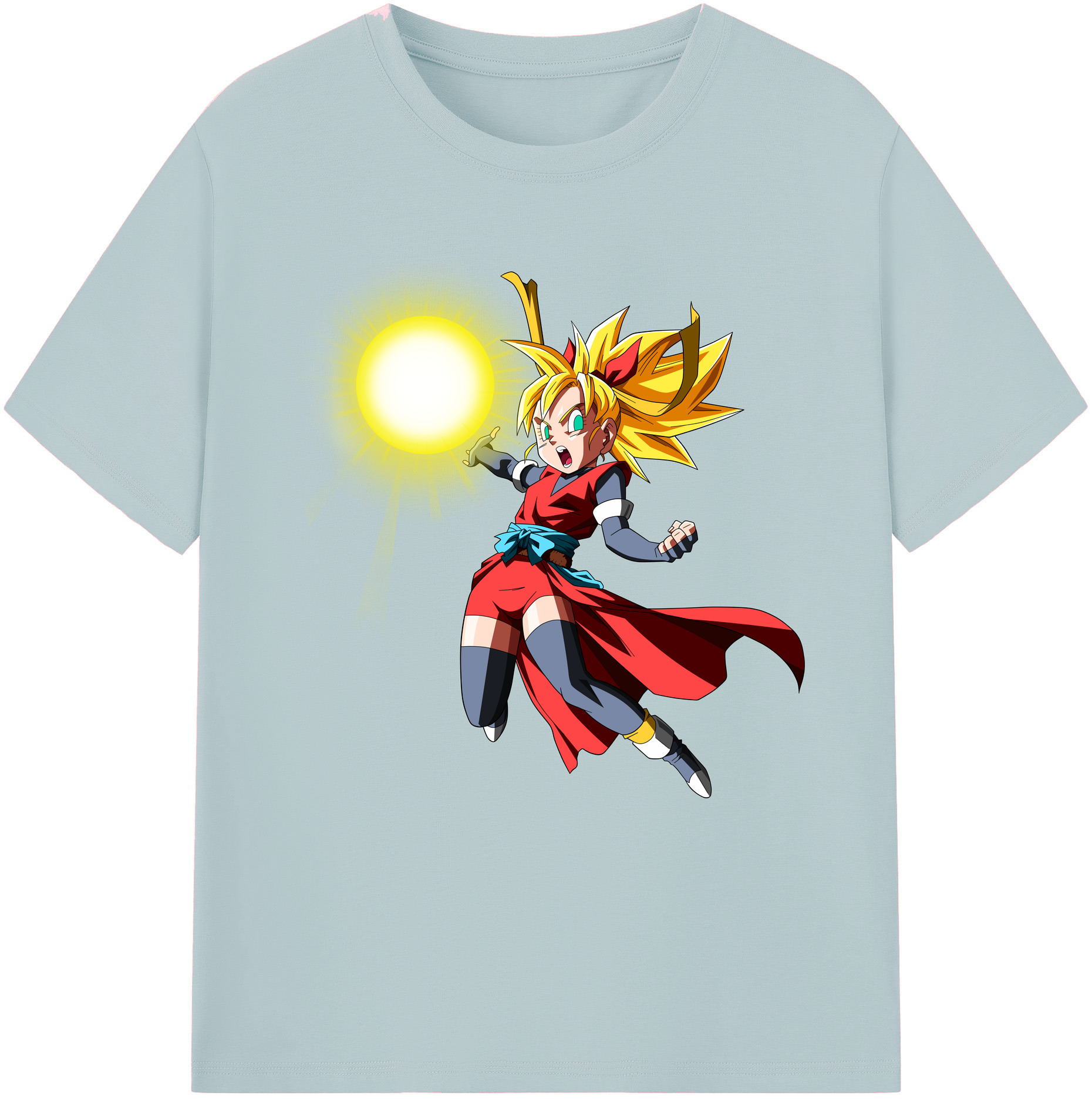 （画像用） ドラゴンボール カリフラ DRAGON BALL Caulifla 綿100％半袖Tシャツ（フロントプリント）